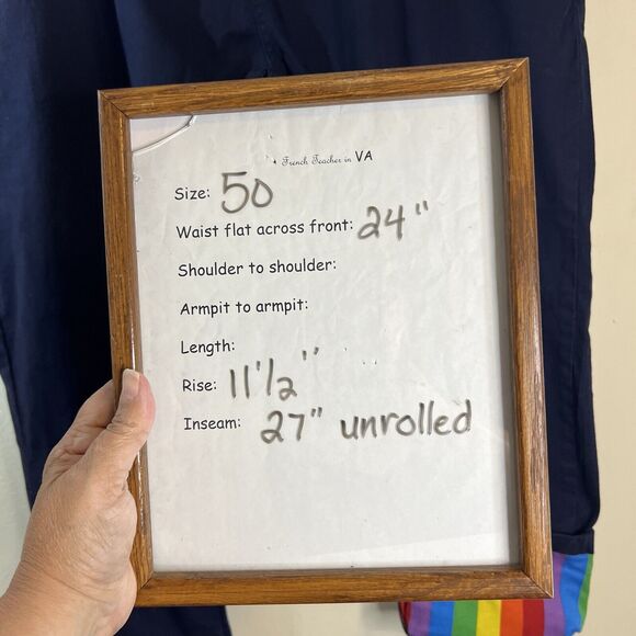 Pride Bunny Rainbow Roll Up Chino Pants Blue sz 50 New Denim Jeans Pride - Picture 7 of 7